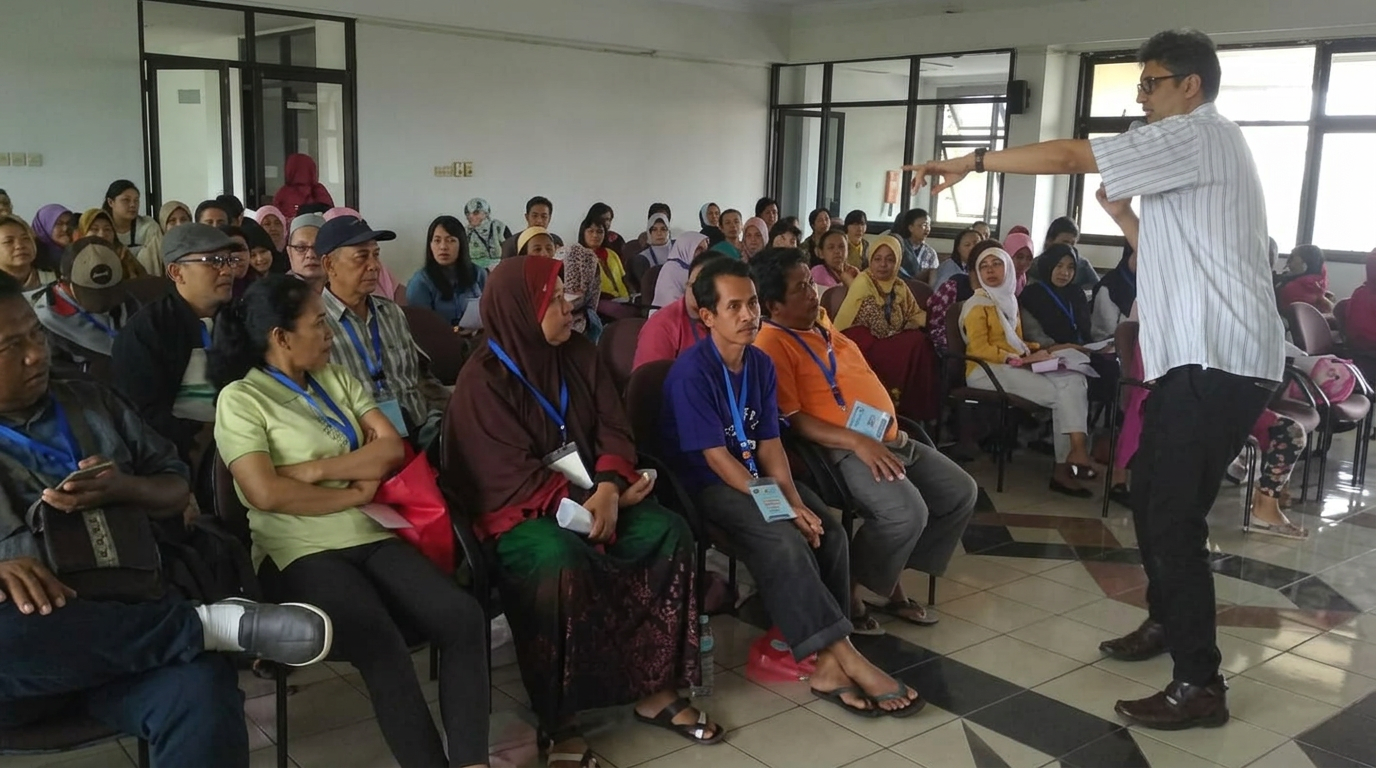 Sesi pelatihan Public Speaking dengan peserta antusias