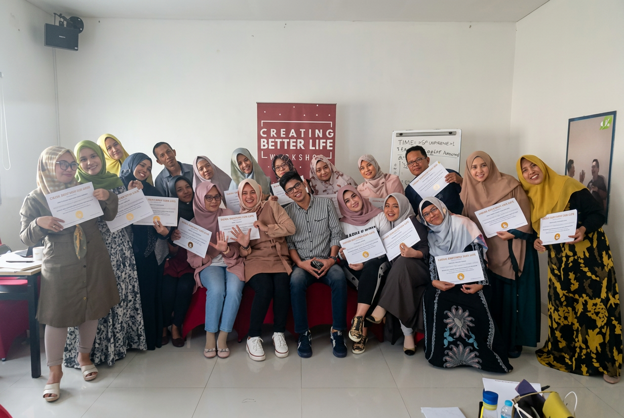 Peserta menerima sertifikat pelatihan